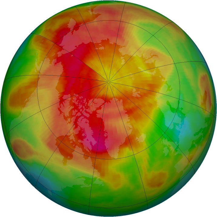 Arctic ozone map for 30 March 1998